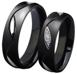 Ékszerkirály Férfi karikagyűrű, nemesacél, fekete, 9-es méret (32503121684_6)