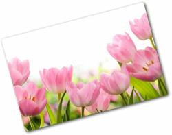 Wallmuralia. hu Üveg vágódeszka Rózsaszín tulipánok 80x52 cm