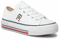 Tommy Hilfiger Teniși Tommy Hilfiger Low Cut Lace Up Sneaker T3A9-32287-1355 M White 100