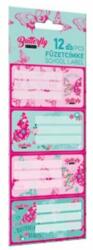 Lizzy Card Füzetcímke LIZZY CARD Lollipop Cute Butterfly 12 db címke/csomag (20107)