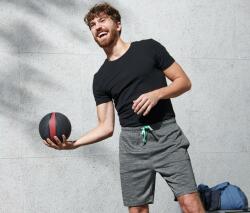 Tchibo Férfi sport rövidnadrág, melírozott szürke Melírozott szürke XL