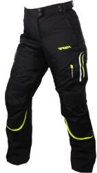 RSA Pantaloni de motocicletă RSA Wasp negru-alb-galben-fluo pentru femei (RSALAWASPBWHY)