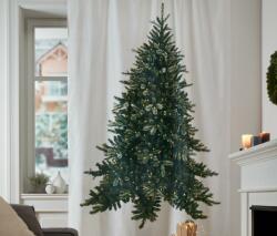 Tchibo Függöny karácsonyfa mintával Fehér, nyomott fenyőfamintával