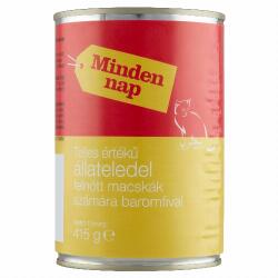 Minden nap teljes értékű állateledel felnőtt macskák számára baromfival 415 g