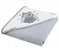  Kapucnis fürdőlepedő 100*100 cm - bagoly szürke
