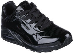 Skechers Uno - Shiny One női fűzős sneaker cipő 177142-BBk fekete lakk 06781