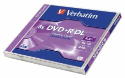 Verbatim DVD+R lemez, kétrétegű, 8, 5GB, 8x, 1 db, normál tok, VERBATIM Double Layer (DVDV+8DL) - pencart