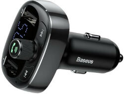 Baseus autós töltő FM Bluetooth MP3 2 x USB 4, 8A S-09 fekete CCMT000301