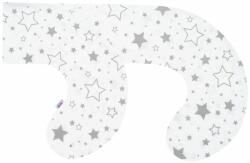 NEW BABY Szoptatós C alakú párnahuzat New Baby szürke csillagok - babyboxstore