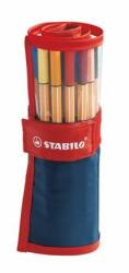 STABILO Tűfilc készlet, 0, 4 mm, felcsavarható szett, STABILO "Point 88", 25 különbözõ szín (25 db)
