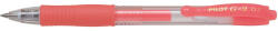 Zselés toll 0, 7mm, nyomógombos Pilot G-2, írásszín neon piros