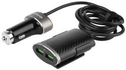 CARMOTION MYWAY 12/24V Töltő, 2X USB + 2X USB 5.1A, 100 CM-ES kábel, rögzítővel (megszűnt termék)