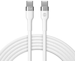 Forever Cablu incarcare si transfer de date Forever Flexible, USB-C la USB-C, 1.0 m, 60W, 3A, alb (GSM115427)