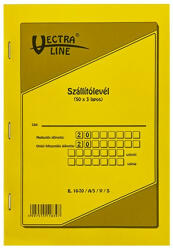 VECTRALINE Nyomtatvány szállítólevél VECTRALINE A/5 50x3 álló (B10-70/V/A5) - papir-bolt