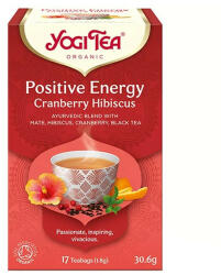 YOGI TEA Bio tea YOGI TEA Pozitív energia tőzegáfonyával és hibiszkusszal 17 filter/doboz (411104) - papir-bolt