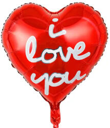Mezőfi Team Kft I Love You, szív, piros, Fólia lufi, 18"/45 cm,