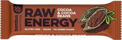 bombus Baton energizant raw energy cu cacao si boabe de cacao, 50 g (BB31103)