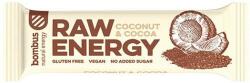 bombus Baton energizant Raw Energy cu nuca de cocos si cacao, 50g (BB31104)