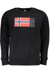 Norway Bluza barbati cu imprimeu cu logo negru (FI-139448_NEBLACK_XL)