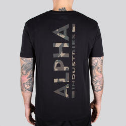 Alpha Industries Backprint T Camo Print - black/woodland