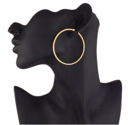 50 mm karika fülbevaló, arany színű nemesacél női fülbevaló