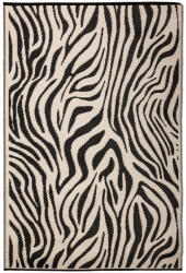 Esschert Design Zebra mintás kétoldalú kültéri szőnyeg, 242 x 150 cm (OC43)