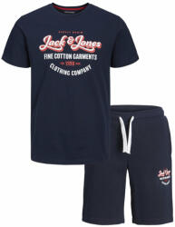 Jack&Jones Junior Póló és rövidnadrág szett 12235271 Sötétkék Regular Fit (12235271)