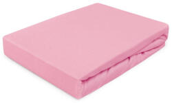 Világos rózsaszín pamut jersey gumis lepedő 160x200 cm