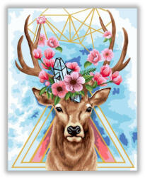  Díszes szarvas - számfestő készlet