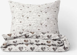 Goldea lenjerie de pat din 100% bumbac - inimi și versuri de dragoste 140 x 220 și 50 x 70 cm Lenjerie de pat