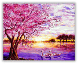 Számfestő Rózsaszín tó - számfestő készlet (crea1232)