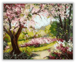 Számfestő Cseresznye fa az erdőben - számfestő készlet (crea1194)