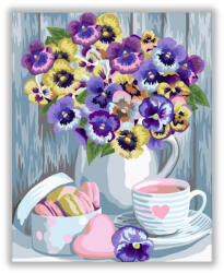 Számfestő Macaron teával - számfestő készlet (crea1062)