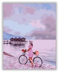  Biciklivel a parton - számfestő készlet