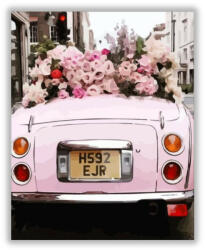Számfestő Rózsaszín autó2 - számfestő készlet (crea1171)