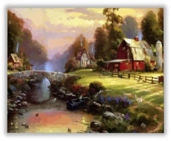  Erdei falu - számfestő készlet