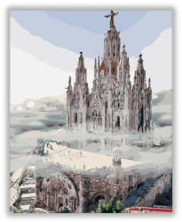 Számfestő Templom a felhők között - számfestő készlet (crea1180)