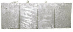 GYD Gyertya rusztikus hasáb ezüst színű metál 5x3, 5 cm 4db/cs