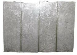 GYD Gyertya rusztikus hasáb ezüst színű metál 10, 5x3, 5 cm 4db/cs
