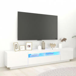 vidaXL magasfényű fehér TV-szekrény LED-lámpákkal 200 x 35 x 40 cm (3081912)