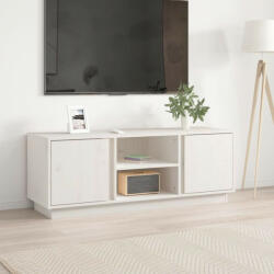 vidaXL fehér tömör fenyőfa TV-szekrény 110 x 35 x 40, 5 cm (814475)