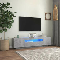 vidaXL betonszürke TV-szekrény LED-lámpákkal 160 x 35 x 40 cm (804431) - balena