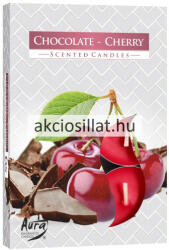 BISPOL Aura Chocolate Cherry illatos teamécses 6db