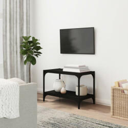 vidaXL fekete szerelt fa és acél TV-szekrény 60 x 33 x 41 cm (819317)