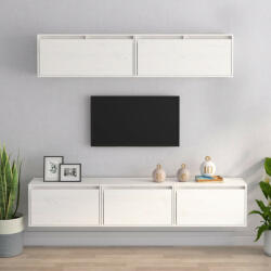 vidaXL 5 darab fehér tömör fenyőfa TV-szekrény (3100150)