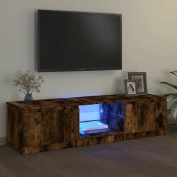 vidaXL füstös tölgyszínű TV-szekrény LED-ekkel 140 x 40 x 35, 5 cm (822681)