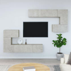 vidaXL betonszürke falra szerelhető szerelt fa TV-szekrény (3114585)