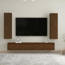 vidaXL 2 db barna tölgy falra szerelhető TV-szekrény 30, 5x30x110 cm (826681)