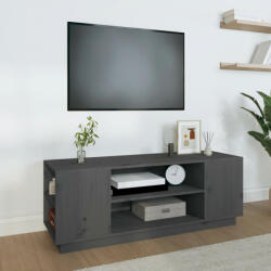 vidaXL szürke tömör fenyőfa TV-szekrény 110 x 35 x 40, 5 cm (814411)