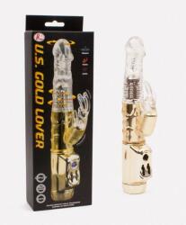 Orion U. S. Gold Lover - Vibrator Iepuraș cu Cap Rotativ, 22.5x3 cm Vibrator